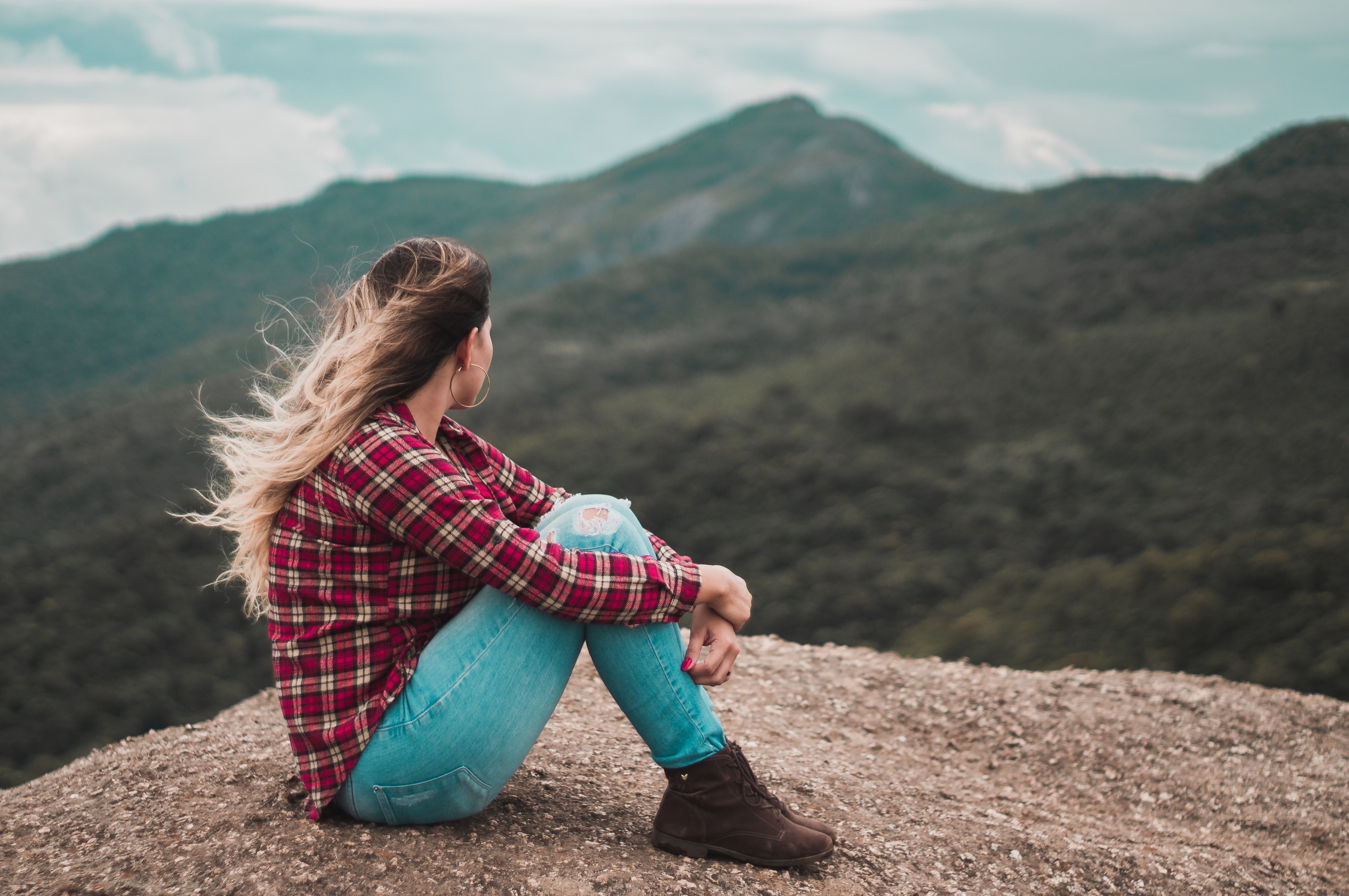 Woman looking off into the distance